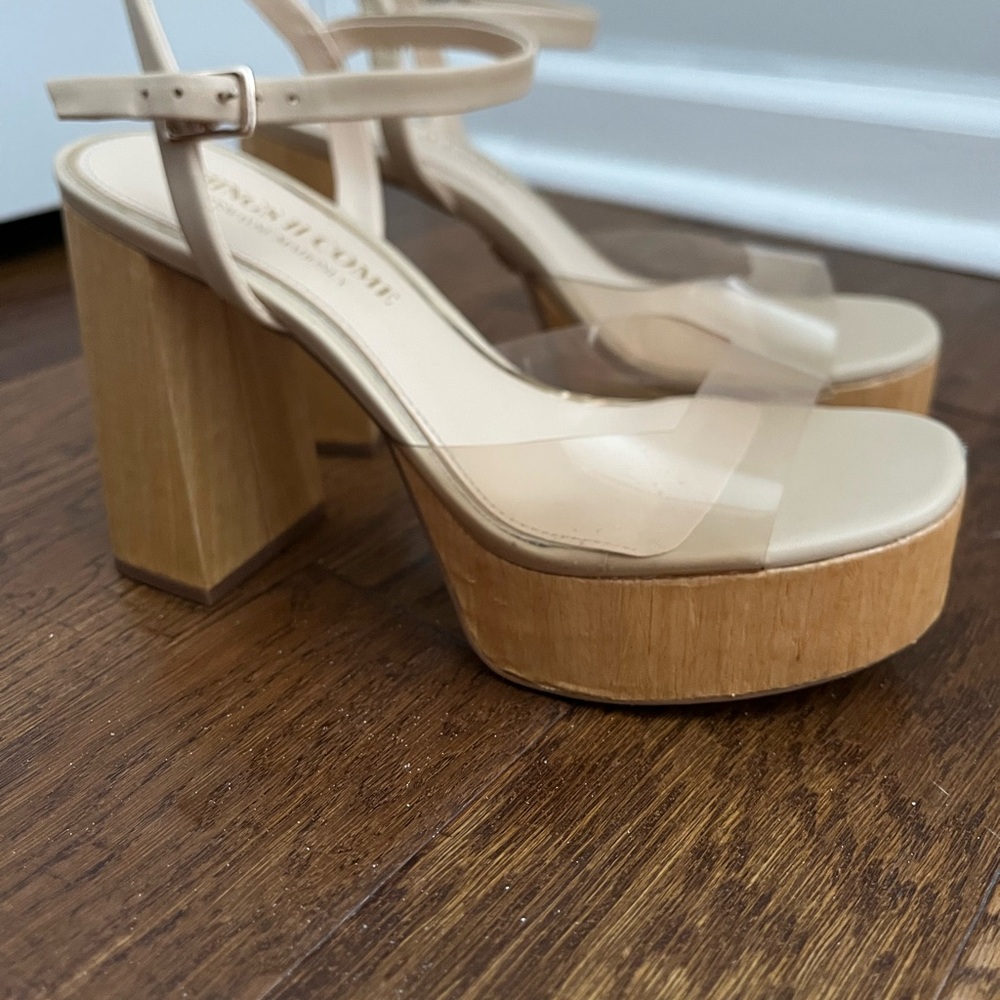 Beige Platform Sandals